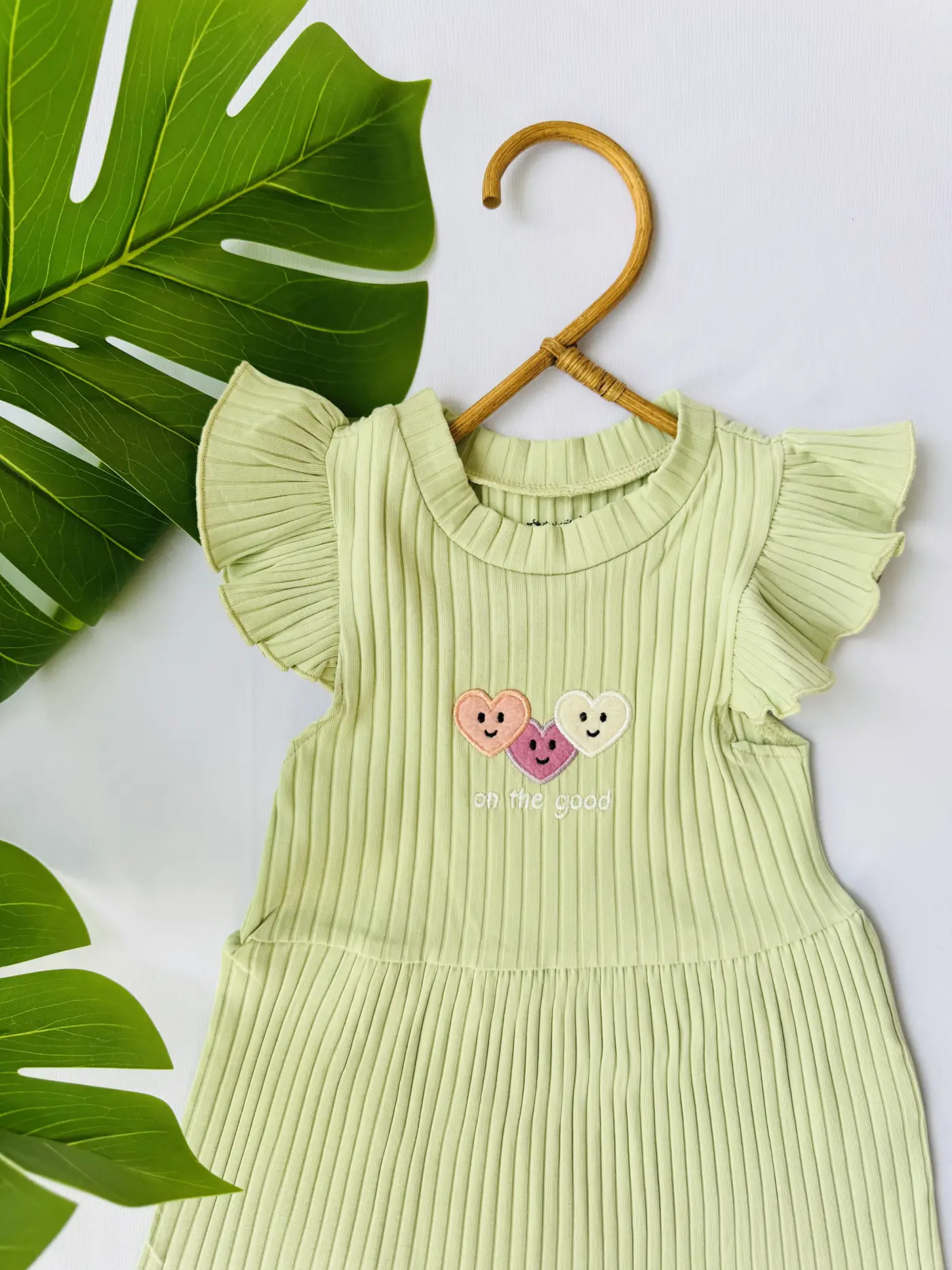 Kalp Baskılı Elbise (Mint)