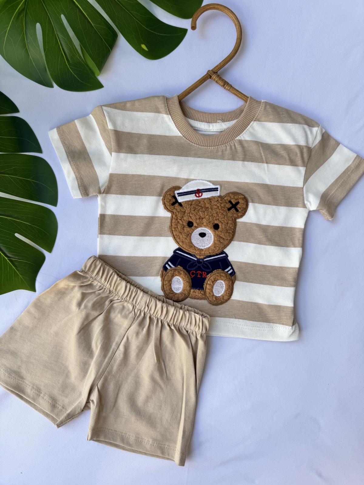 Kaptan Ayıcık Desenli Takım